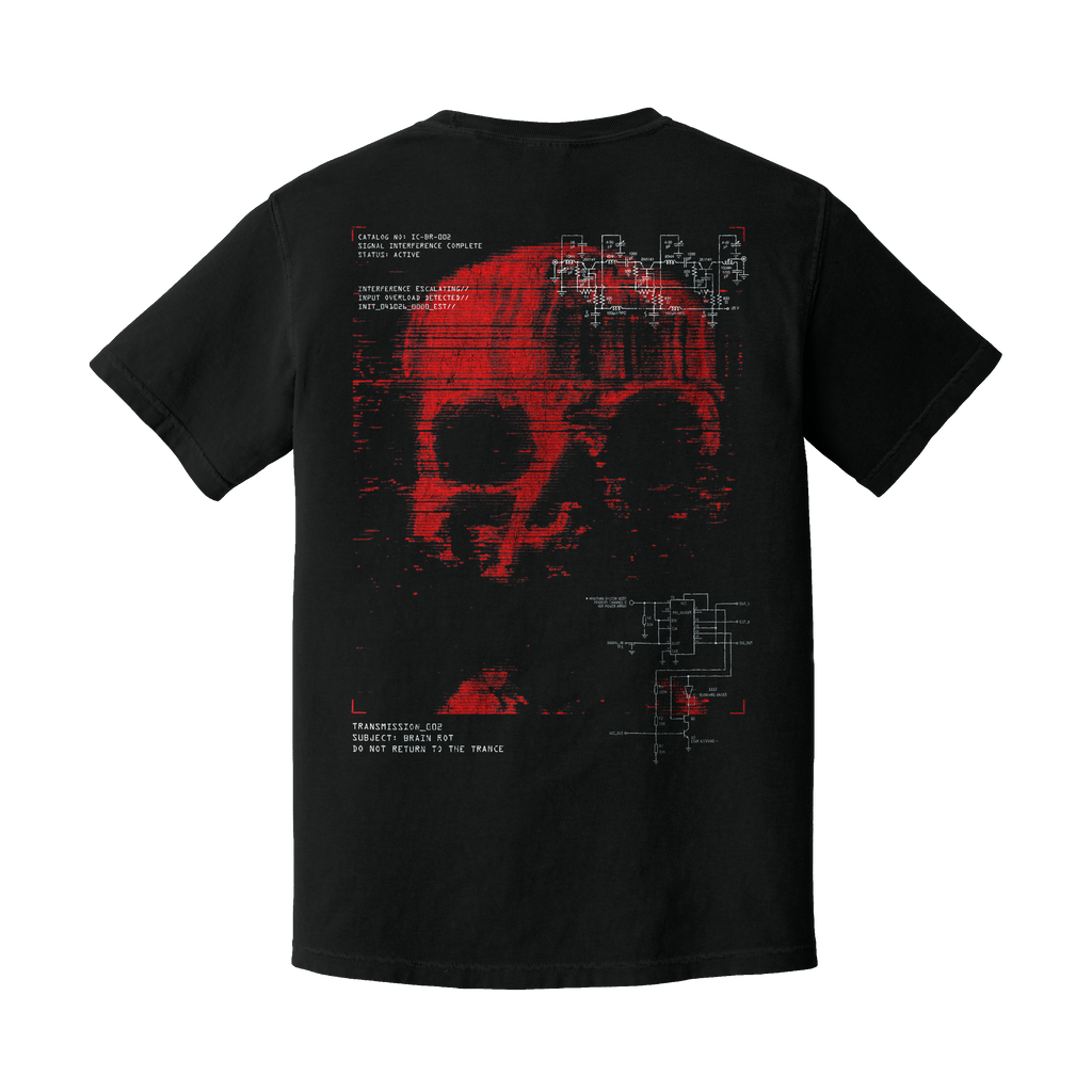 BRAIN ROT STATIC SKULL TEE